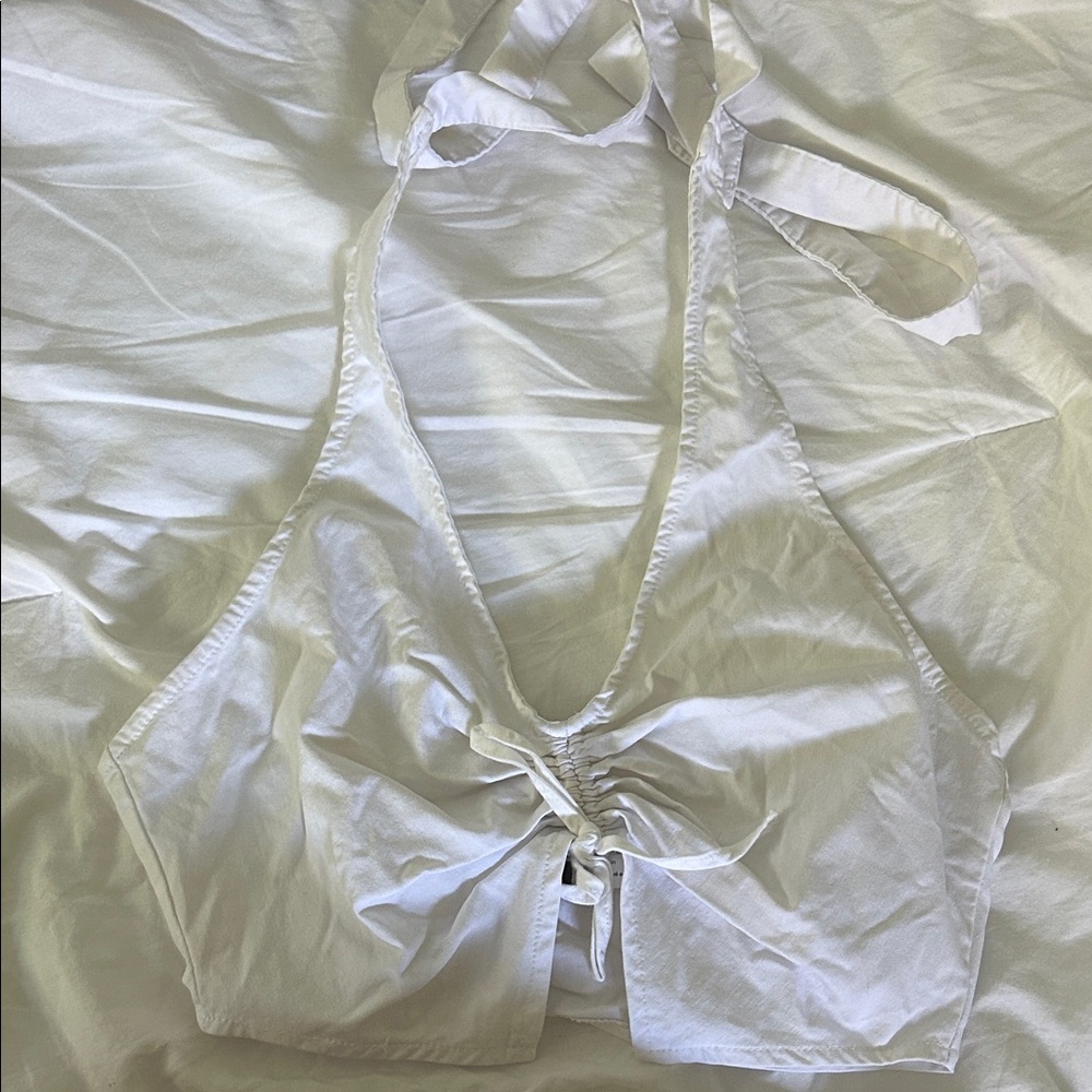 H&M White halter Top